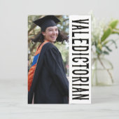 FORMAL VALEDICTORIAN Foto Afstuderen kondiging Aankondiging (Staand voorkant)