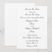 Formal Wedding Kaart (Voorkant / Achterkant)