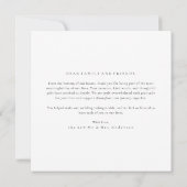 Formal Wedding Photo Thank You Card With Note Bedankkaart (Achterkant)