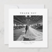 Formal Wedding Photo Thank You Card With Note Bedankkaart (Voorkant)