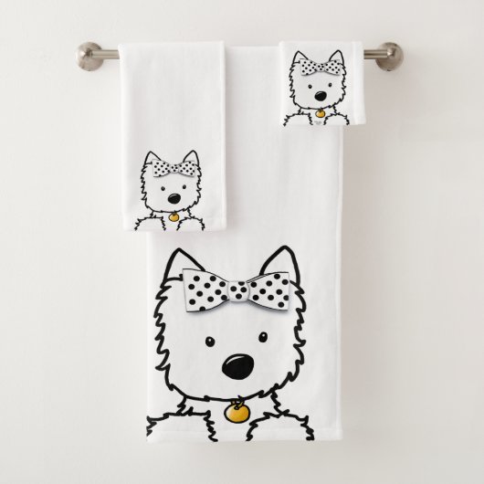 Formal Westie Girl Bad Handdoek (Insitu)