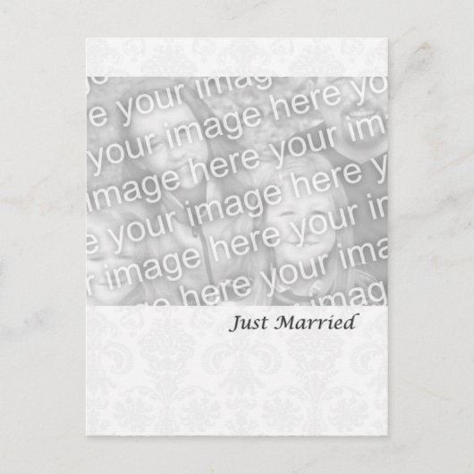 Formal White is getrouwd Aankondigingskaart (Voorkant)