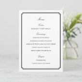 Formal Zwart-wit Thanksgiving Diner Menu (Staand voorkant)
