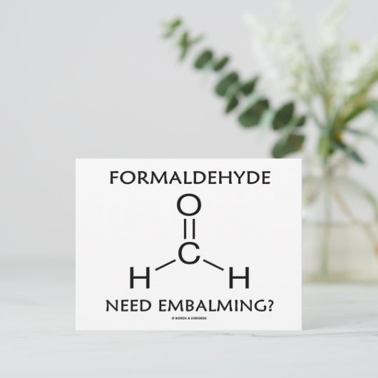 Formaldehyde moet worden gebalanceerd? (Chemische  Briefkaart (Staand voorkant)