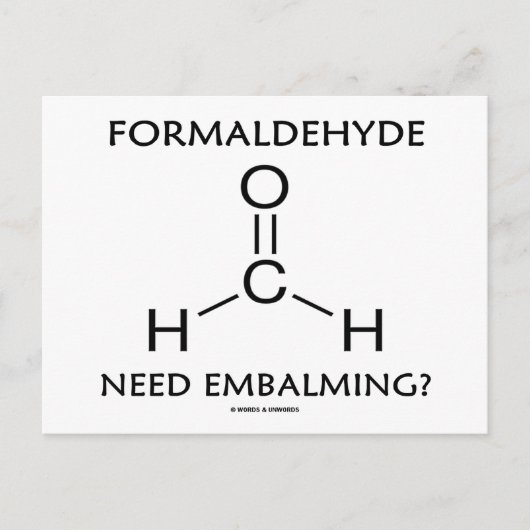 Formaldehyde moet worden gebalanceerd? (Chemische  Briefkaart (Voorkant)