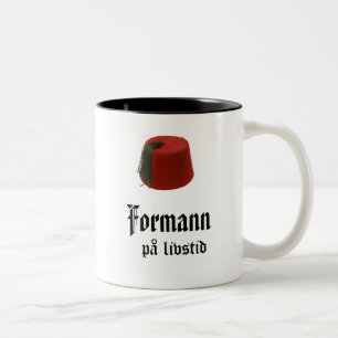 Formann på livstid tweekleurige koffiemok