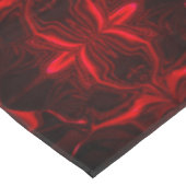 Formas em vermelho 'flutuando' sobre fundo preto. tafelkleed (Gekanteld)