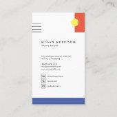 formas geometría bauhaus rojo amarillo azul visitekaartje (Achterkant)