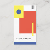 formas geometría bauhaus rojo amarillo azul visitekaartje (Voorkant)