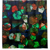 Formas geométricas onregelmatigares e textura defo douchegordijn (Voorkant)