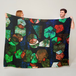 Formas geométricas onregelmatigares e textura defo fleece deken