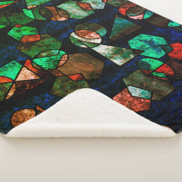 Formas geométricas onregelmatigares e textura defo sherpa deken