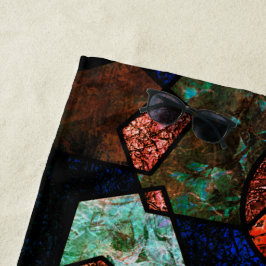 Formas geométricas onregelmatigares e textura defo strandlaken