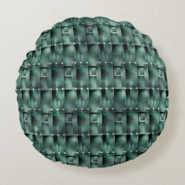 Formas retangulares na cor verde e manchas escuras rond kussen