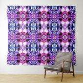 Formas se misturando do azul claro ao roze. wandkleed (In Situ (horizontaal))