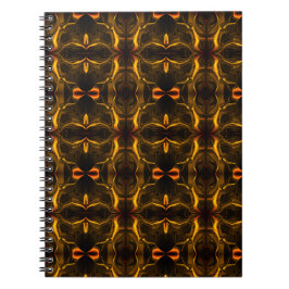 Forma's, 'traços dourados flutuam' em fundo escuro notitieboek