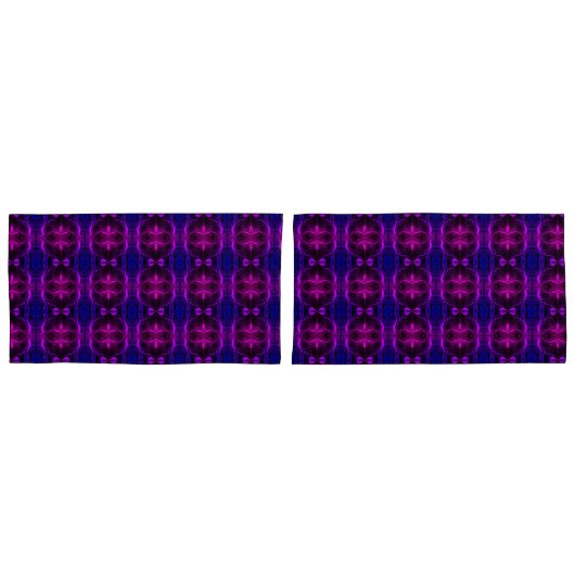 Forma's, "traços rosa flutuam" em fundo azul? kussensloop (Voorkant-Set)