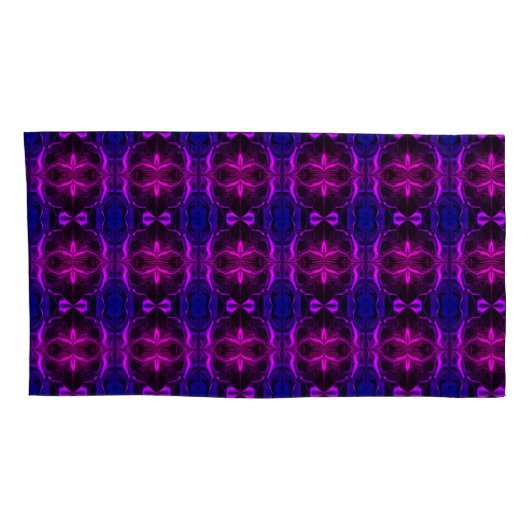 Forma's, "traços rosa flutuam" em fundo azul? kussensloop (Achterkant-Rechts)