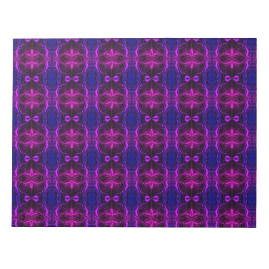 Forma's, "traços rosa flutuam" em fundo azul? notitieblok (Voorkant)