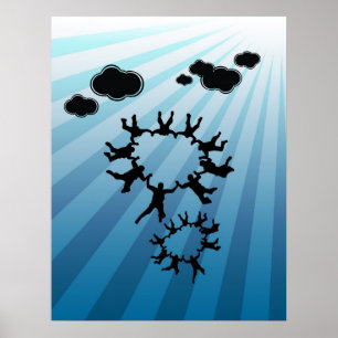 Formatie Skydive Poster