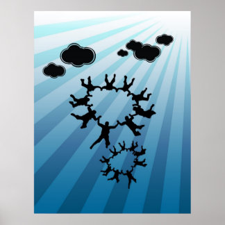 Formatie Skydive Poster