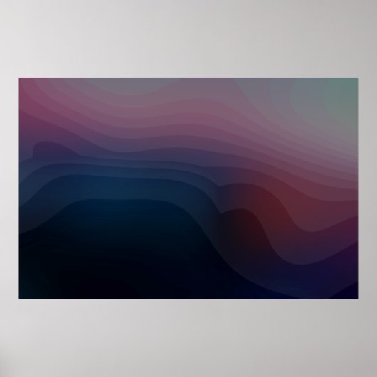 Formaties 14b - Paarse Abstracte kunst Poster (Voorkant)