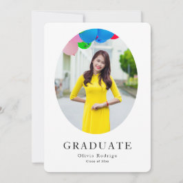 Formeel afstudeerfeest Uitnodigen | Vet en elegant Kaart