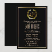 Formeel Afstuderen van de School voor Zwart-goud e Kaart (Voorkant / Achterkant)