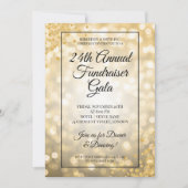 Formeel bedrijf Fundraiser Gold Licht Glitter Kaart (Voorkant)