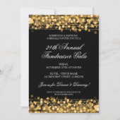 Formeel bedrijf Fundraiser Party Elegant Gold Kaart (Voorkant)