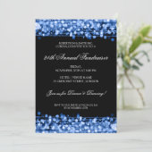 Formeel bedrijf Fundraiser Party Sparkles Blue Kaart (Staand voorkant)
