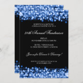 Formeel bedrijf Fundraiser Party Sparkles Blue Kaart (Voorkant / Achterkant)