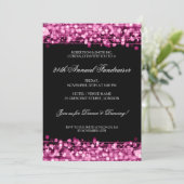 Formeel bedrijf Fundraiser Party Sparkles Pink Kaart (Staand voorkant)