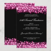 Formeel bedrijf Fundraiser Party Sparkles Pink Kaart (Voorkant / Achterkant)