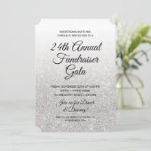 Formeel bedrijf Fundraiser Silver Glitter Kaart (Staand voorkant)