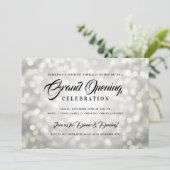 Formeel bedrijf grote opening Zilveren Lichten Kaart (Staand voorkant)