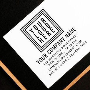 Formeel bedrijfs- of bedrijfs-Logo-retouradres Zelfinktende Stempel