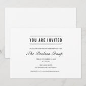 Formeel Black and White Corporate Event Kaart (Voorkant / Achterkant)