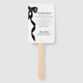 Formeel Black Bow Ribbon Elegant Trouwprogramma Handwaaier (Achterkant)