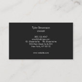 Formeel Black Stropdas Event Planner Gold (geen gl Visitekaartje (Achterkant)