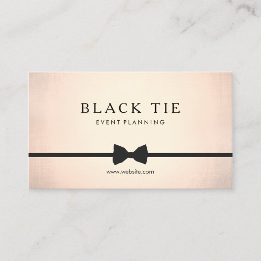 Formeel Black Stropdas Event Planner Gold (geen gl Visitekaartje (Voorkant)