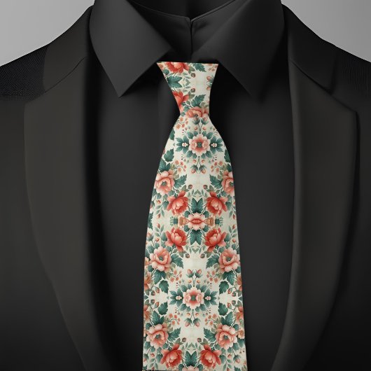 formeel bloemmotief stropdas