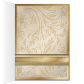 Formeel champagne goud Damask Trouwtafel nummer (Binnen (Rechts))