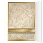 Formeel champagne goud Damask Trouwtafel nummer (Binnen (Links))