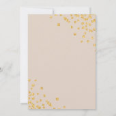 Formeel Corporate Gala Gold Confetti Champagne Kaart (Achterkant)