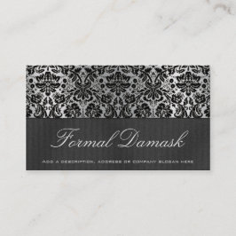 Formeel Damask horizontaal - zwart Visitekaartje