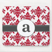 Formeel Damask Monogram Muismat (Voorkant)
