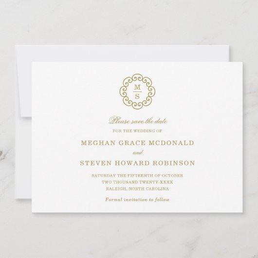 Formeel De datum opslaan Kaart (Voorkant)