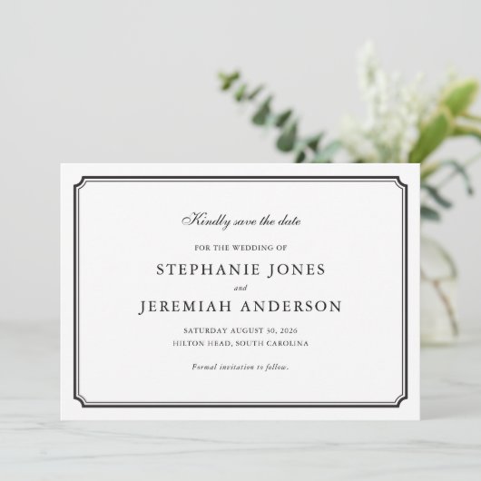 Formeel De datum opslaan Kaart (Staand voorkant)