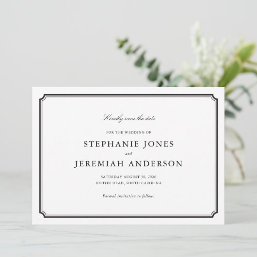 Formeel De datum opslaan Kaart (Staand voorkant)